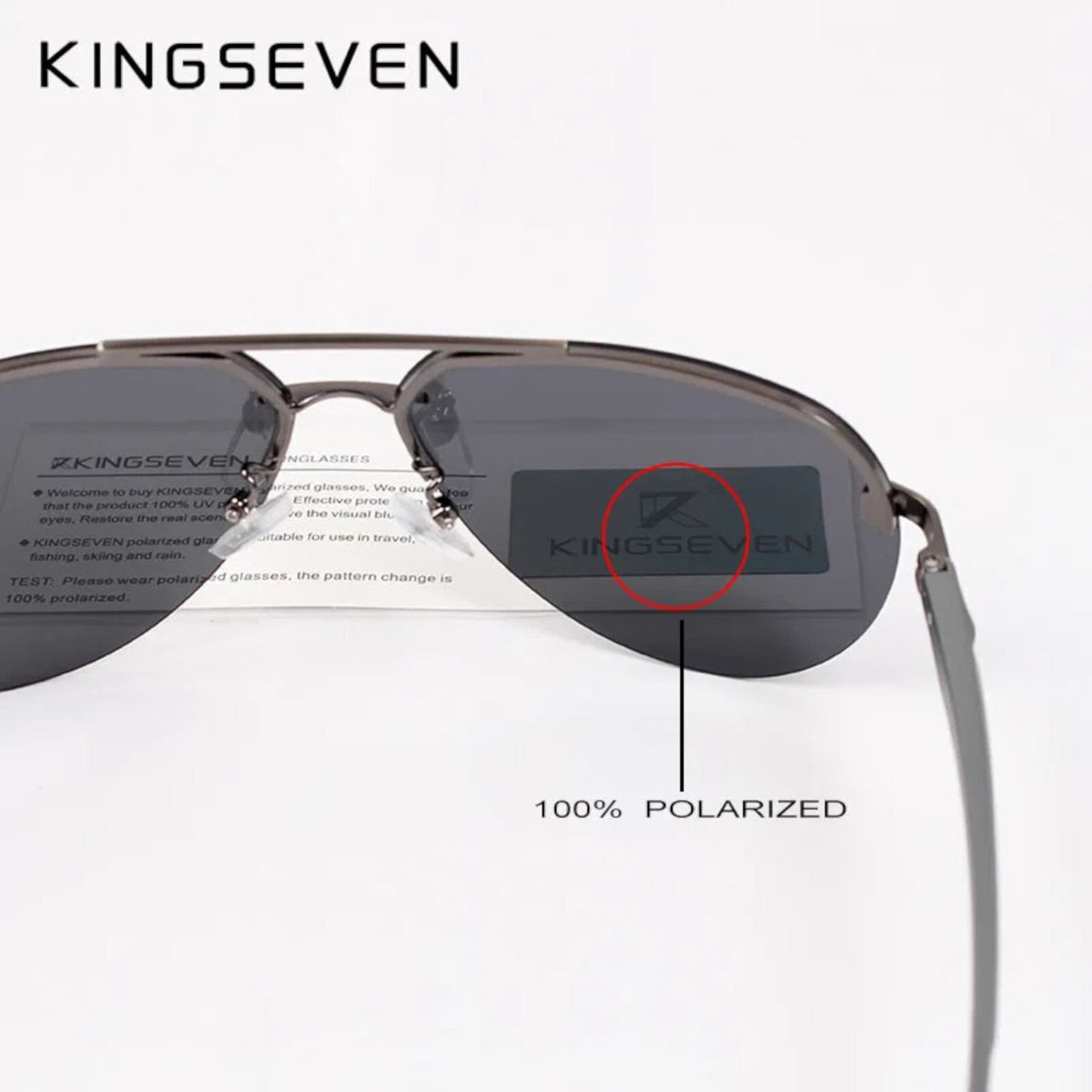 Kingseven N7413 polarisierte Piloten-Sonnenbrille für Herren