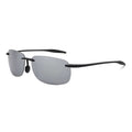 Rahmenlose Matrix-Sportbrille mit silber verspiegelten Gläsern
