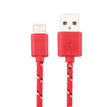 1m USB Typ C Stoffkabel X Ladekabel Sync Datenkabel rot S8 Sony Huawei HTC - 3KShop.de