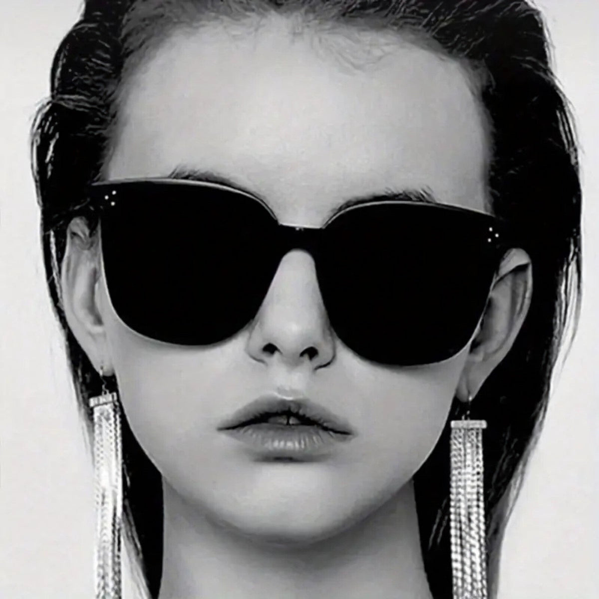 Schwarz-goldene Oversized Designer-Sonnenbrille mit goldenen Applikationen