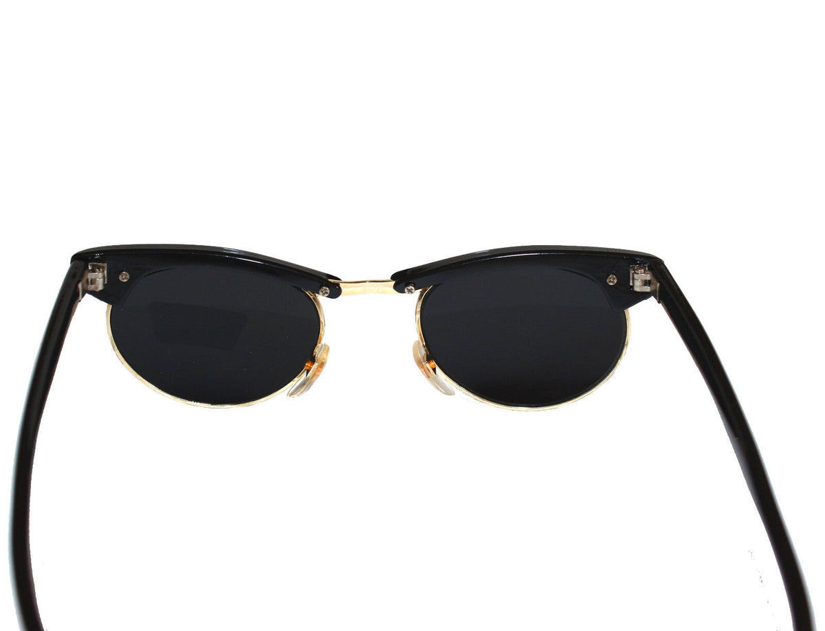 Schwarz-goldene Vintage Sonnenbrille