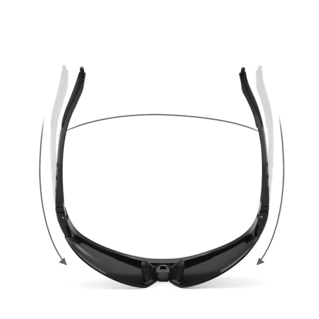 Schwarze polarisierte Sport-Sonnenbrille X4
