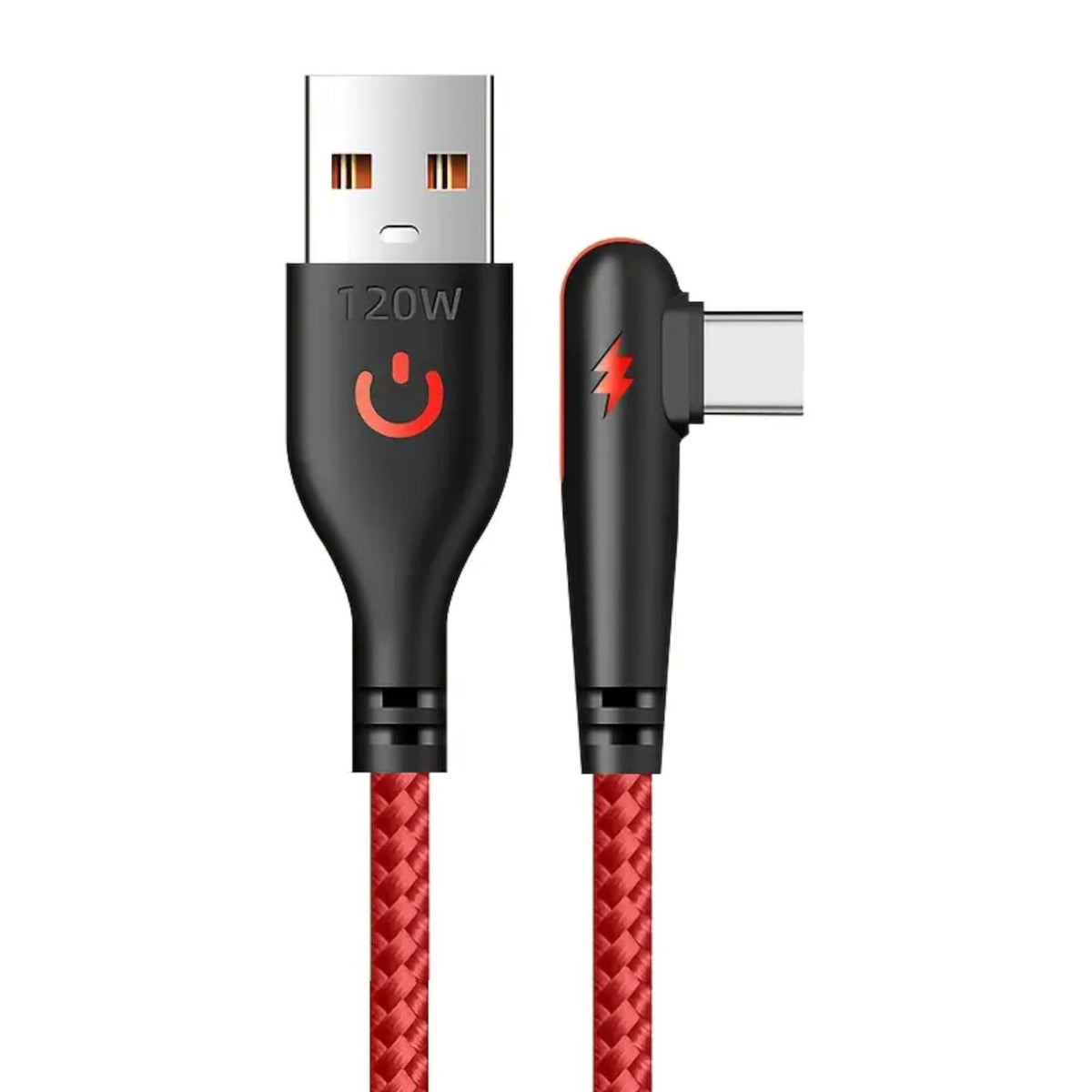 1m 2m Schnell Ladekabel USB Typ C Daten Handy Silikon Winkelstecker - 3KShop.de