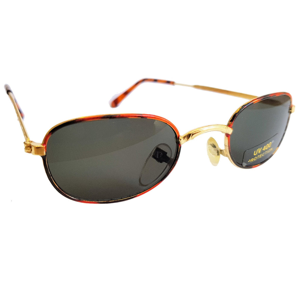 Kleine Gold-Braun-Schwarze Damen- und Kinder-Sonnenbrille