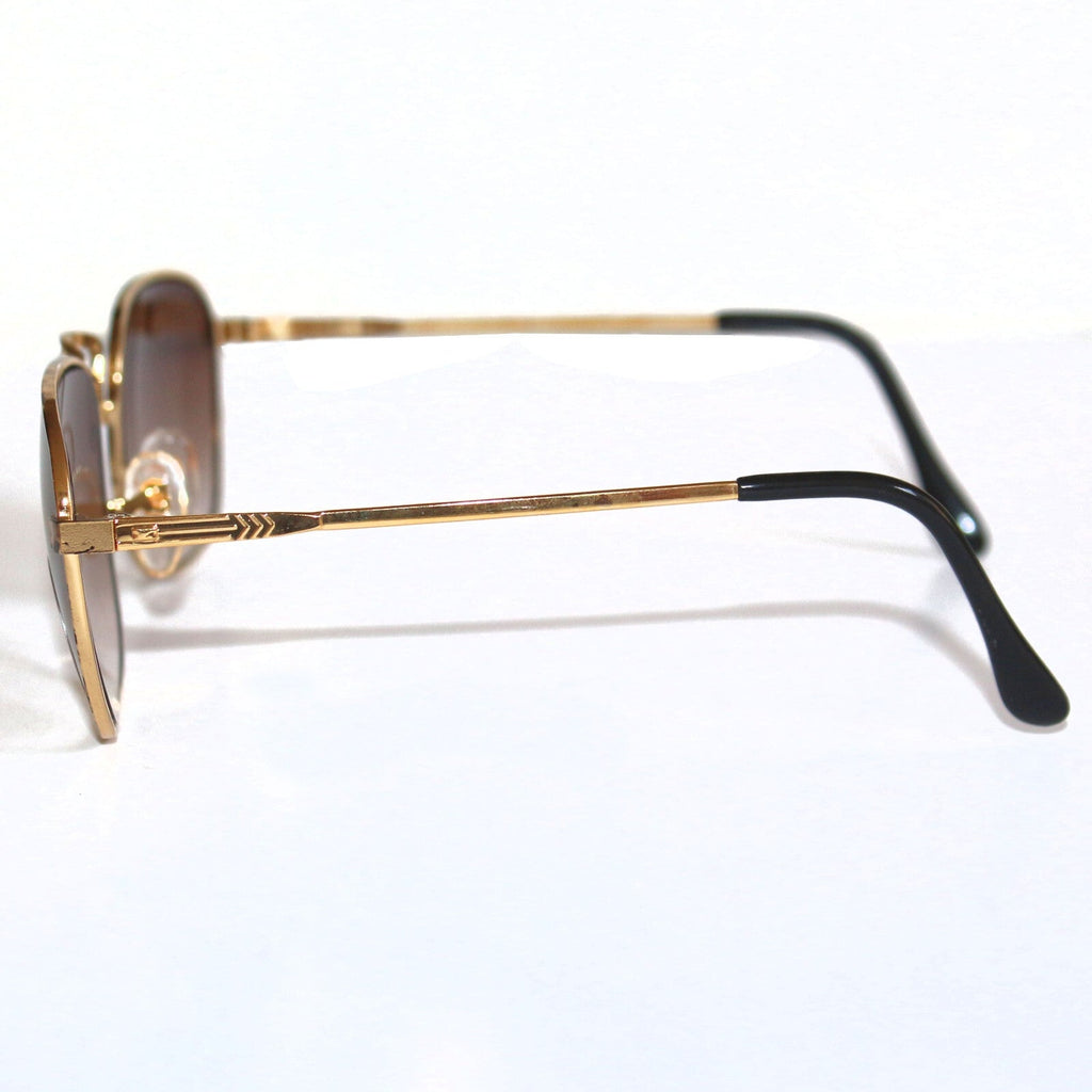 Gold-schwarze Vintage-Retro-Sonnenbrille Unisex