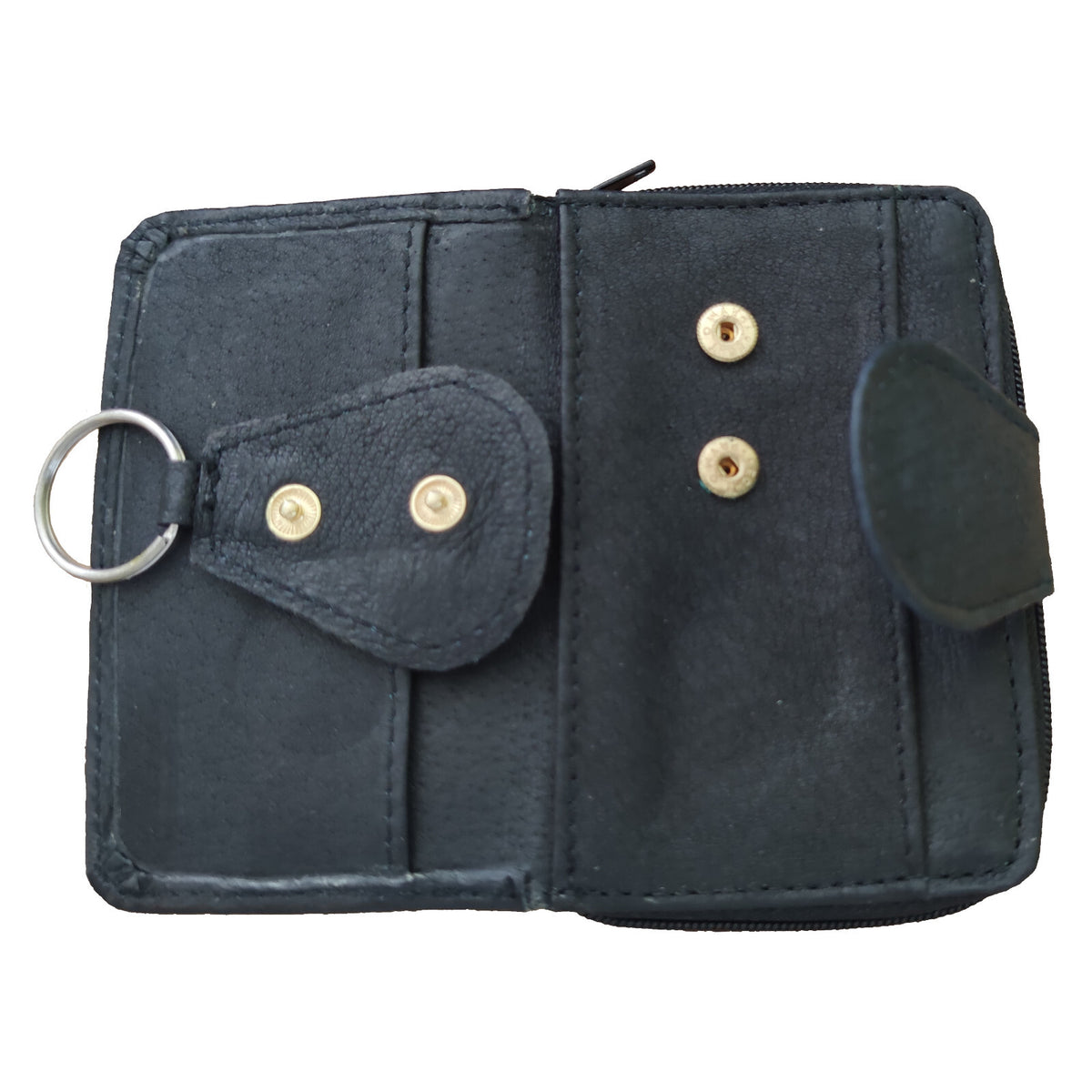 Geldbeutel Portemonnaie Geldbörse Brieftasche Schwarz + Schlüsselanhänger G1230 - 3KShop.de