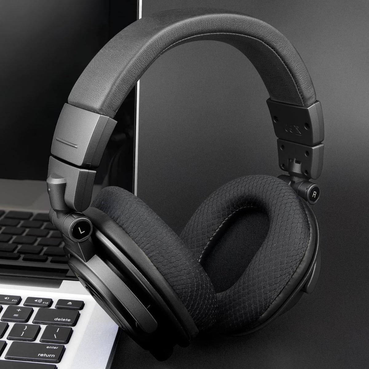 Ersatz Ohrpolster Audio Technica ATH M50X M40X M30X M20X MSR7 SX1 schwarz Mesh - 3KShop.de