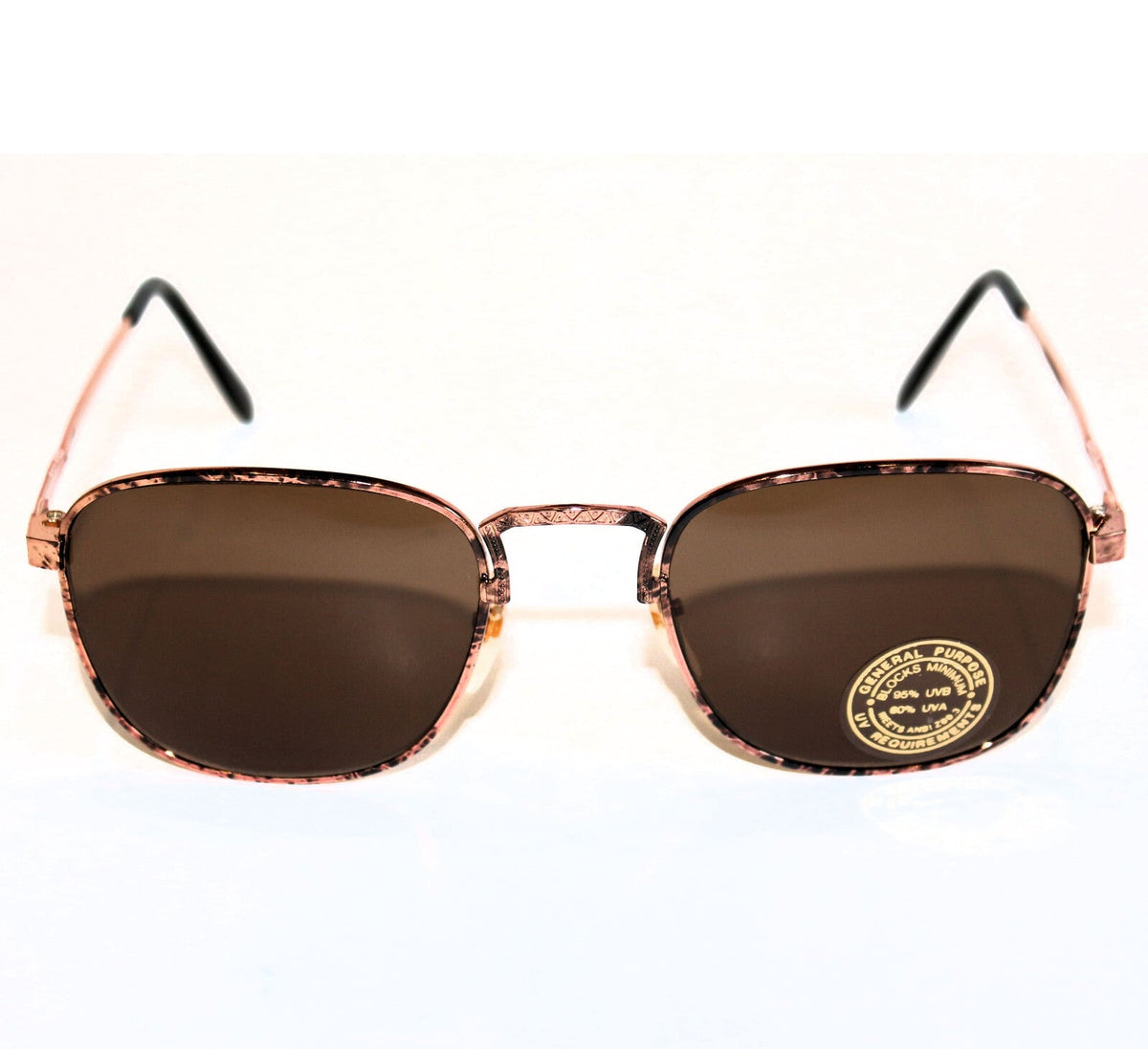 Kupfer-schwarze Vintage-Retro-Sonnenbrille Unisex