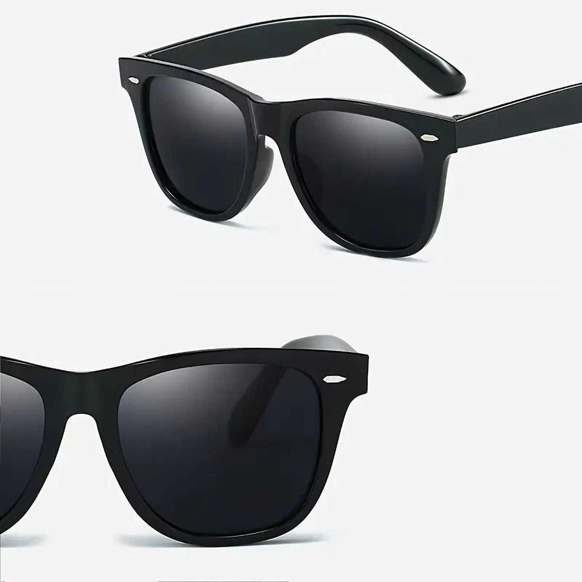 Glänzend schwarze Retro-Partybrille