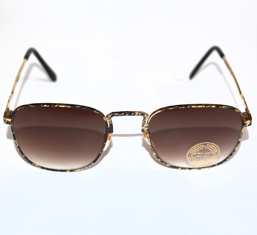 Gold-schwarze Vintage-Retro-Sonnenbrille Unisex