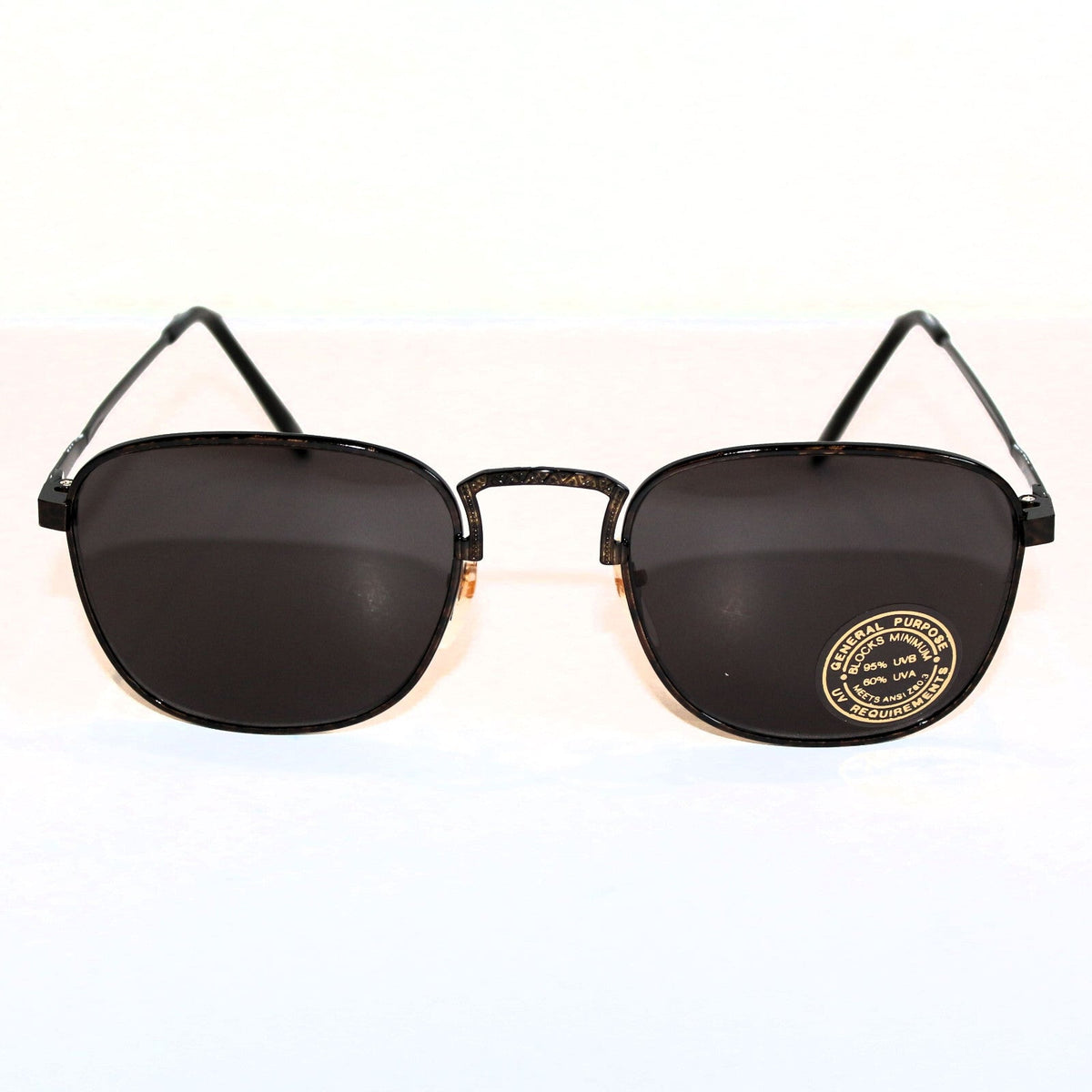 Schwarz-goldene Vintage-Retro-Sonnenbrille Unisex