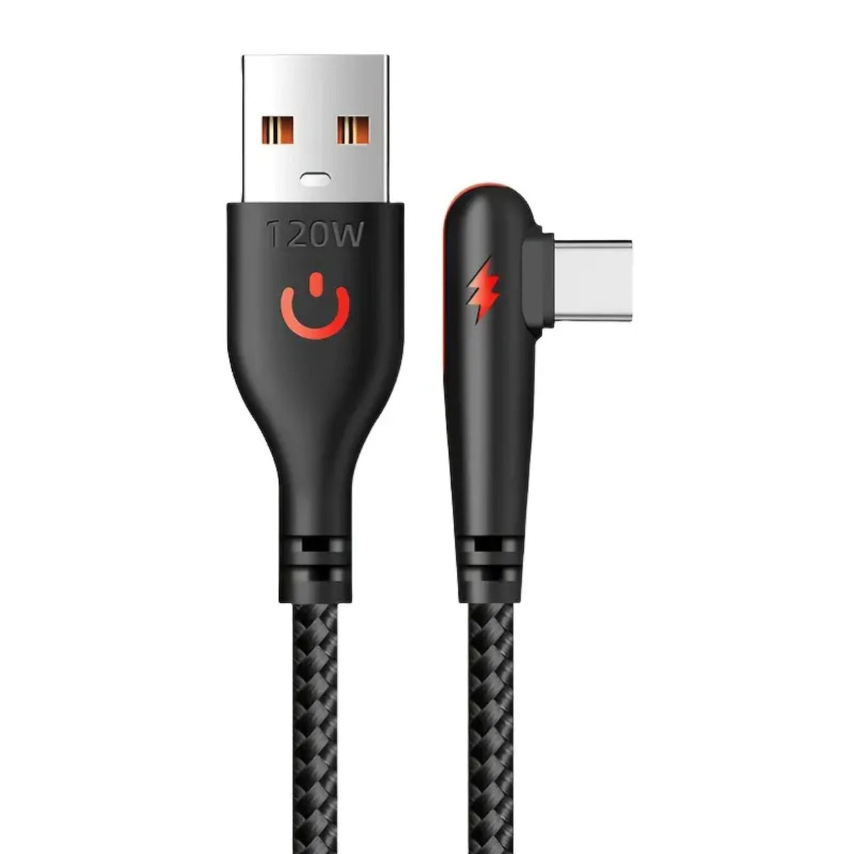 1m 2m Schnell Ladekabel USB Typ C Daten Handy Silikon Winkelstecker - 3KShop.de