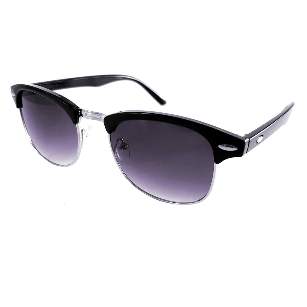 Schwarz-silberne Vintage Sonnenbrille