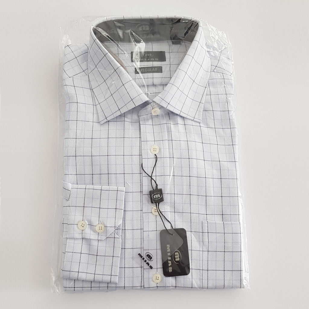 Original Mijas Herren Business Hemd New-Kent Langarm Hellblau Regular Gr. 43 - 3KShop.de