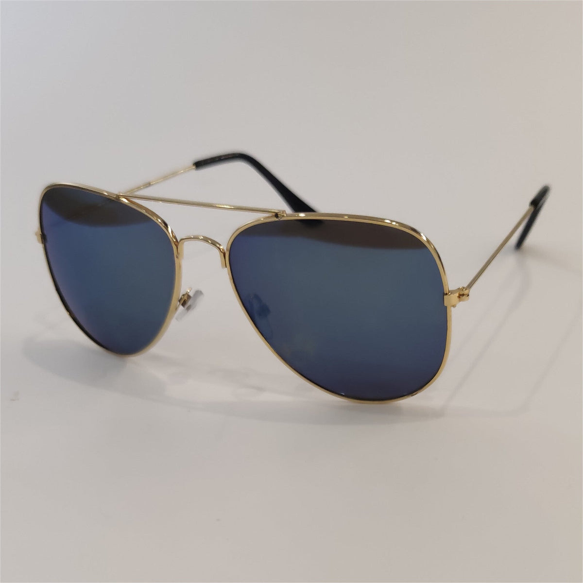 Gold-blaue Piloten-Sonnenbrille