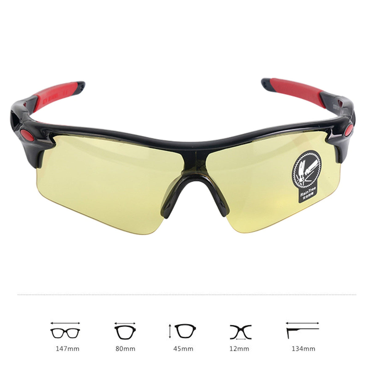 Nachtfahr-Sportbrille X1 mit gelben Gläsern