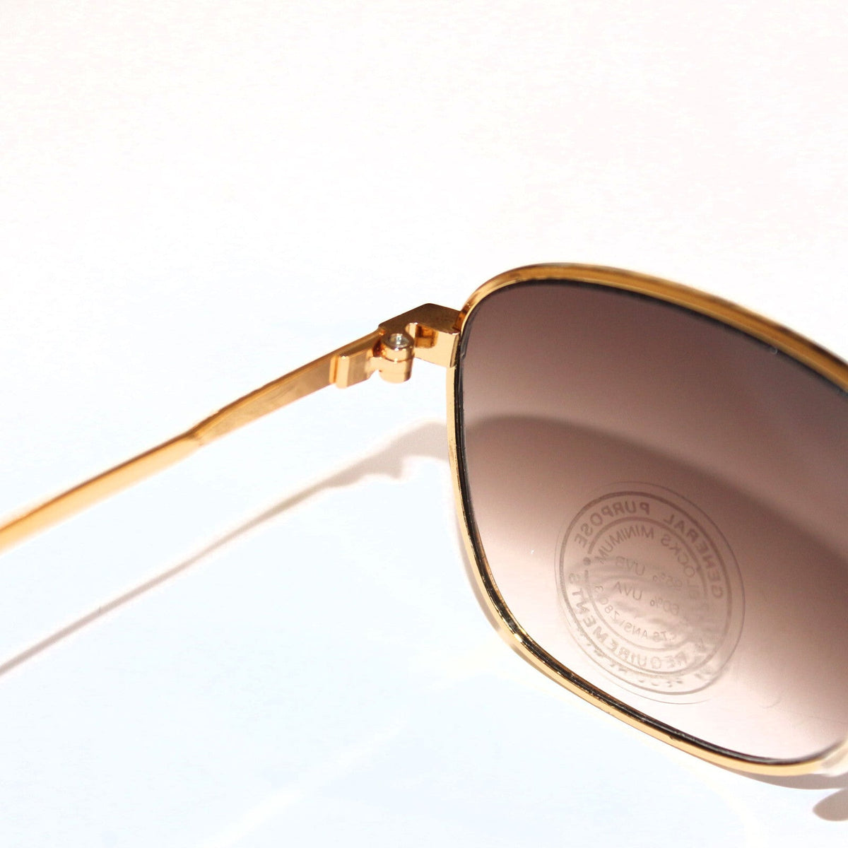 Gold-schwarze Vintage-Retro-Sonnenbrille Unisex