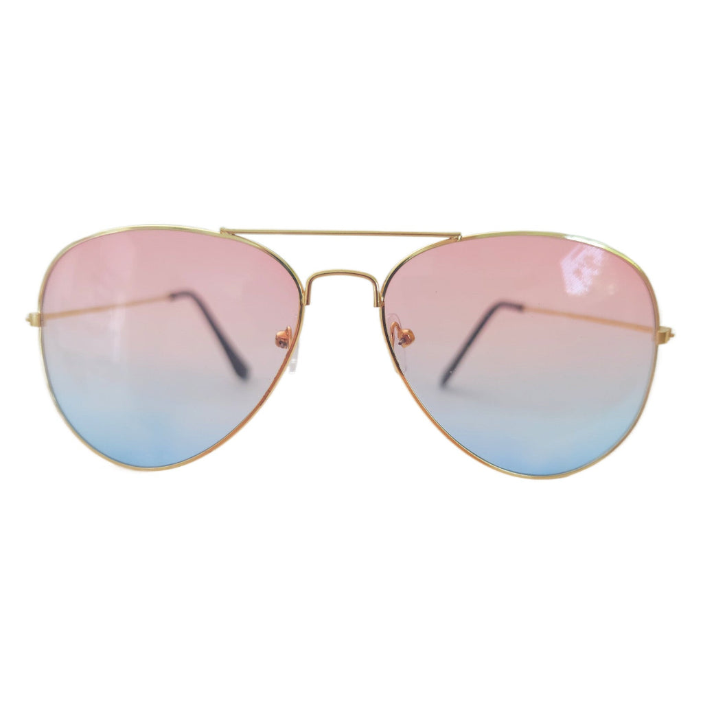Rot-blaue Fashion Piloten-Sonnenbrille