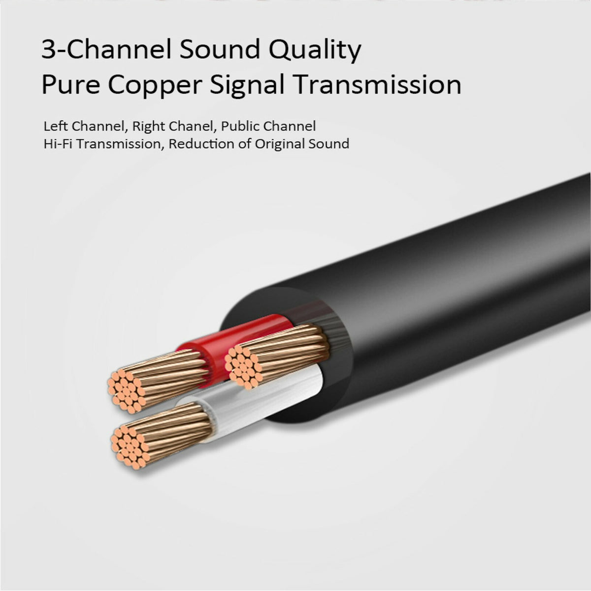 Premium Stereo Kopfhörer Anschlusskabel Nylon 1m 3,5mm Klinke Stecker - 3KShop.de