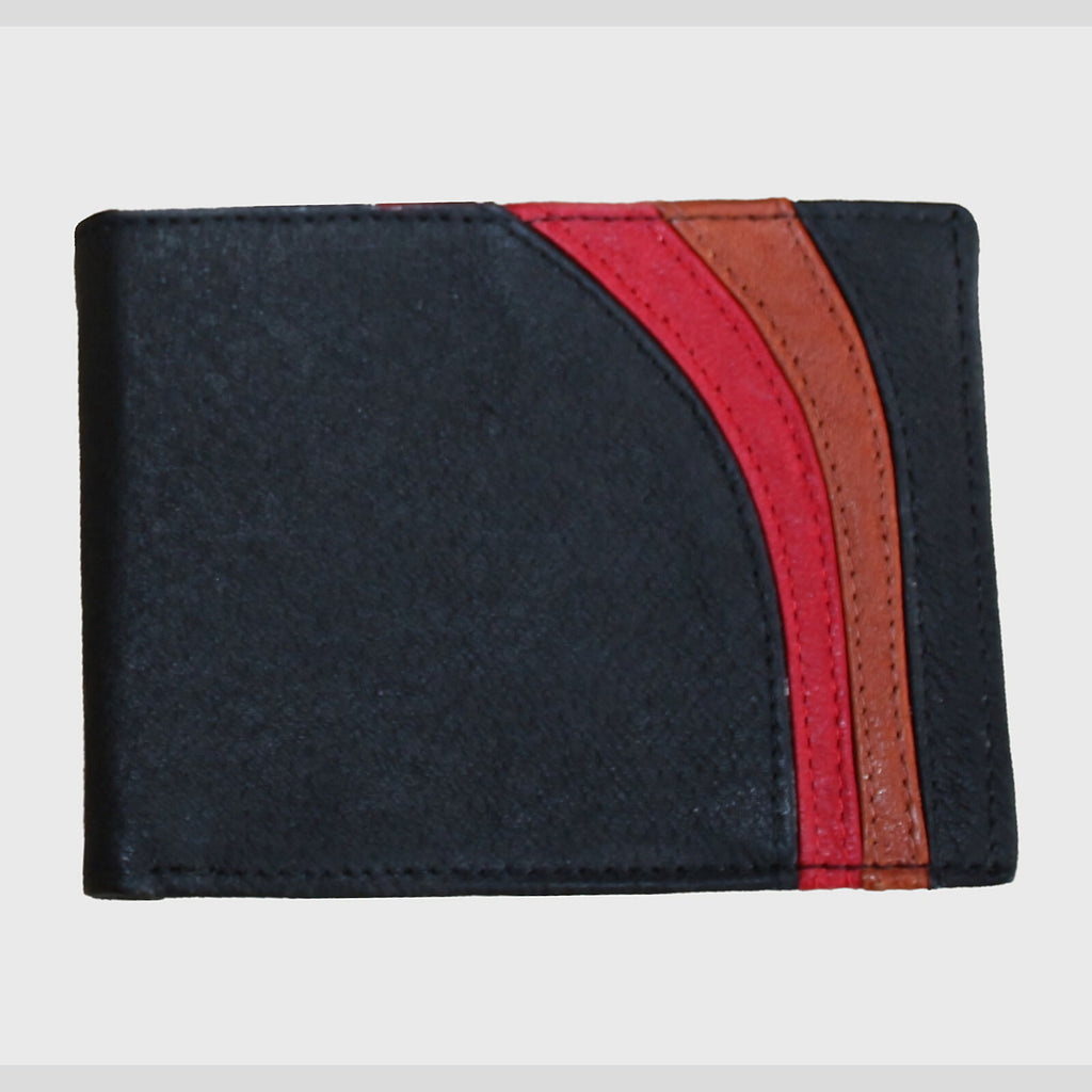 Herren Geldbeutel Portemonnaie Geldbörse Brieftasche Schwarz Rot Braun G1020 - 3KShop.de