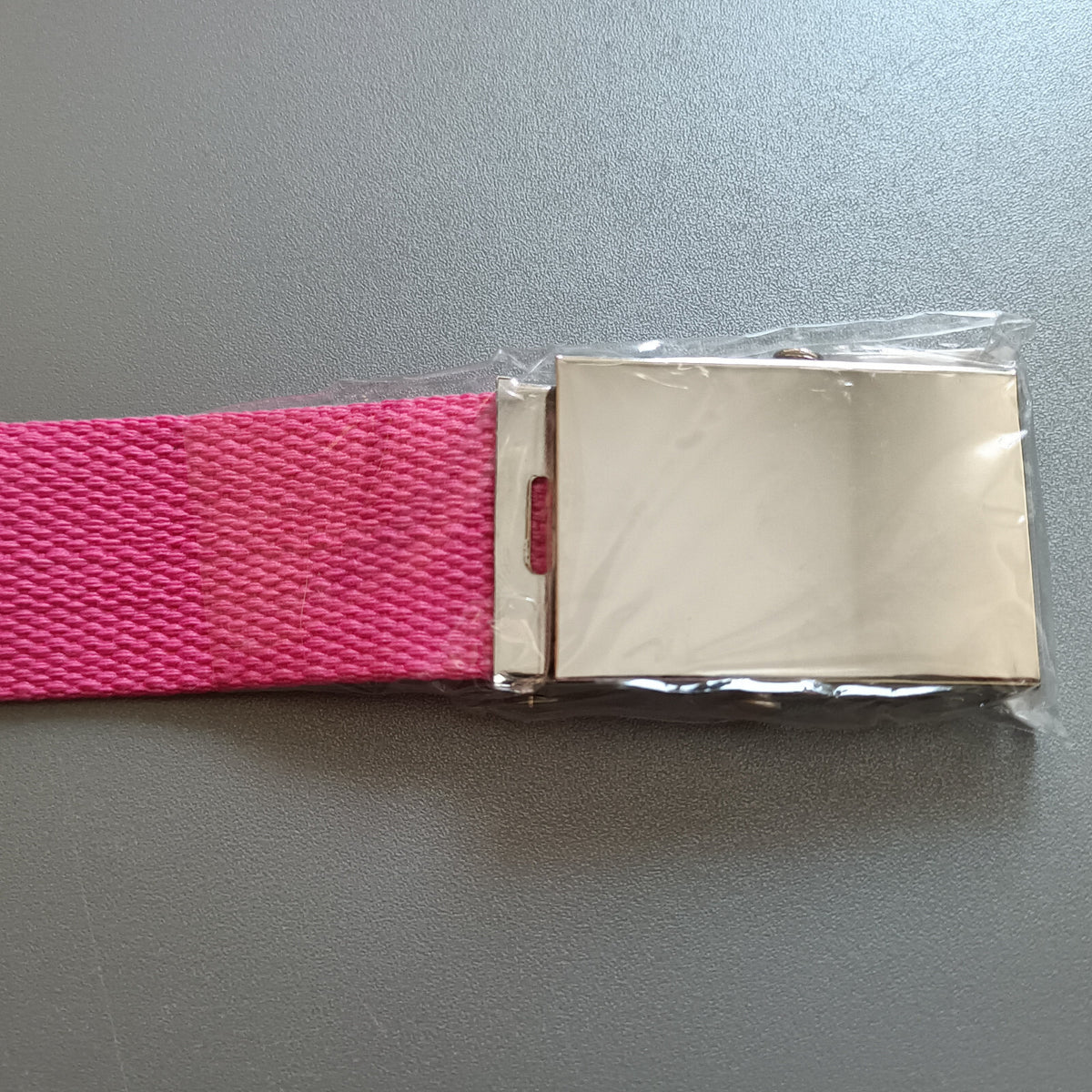 Neon Pink Gürtel Stoffgürtel 3,8 cm breit mit Chromschnalle ca. 100 cm lang - 3KShop.de
