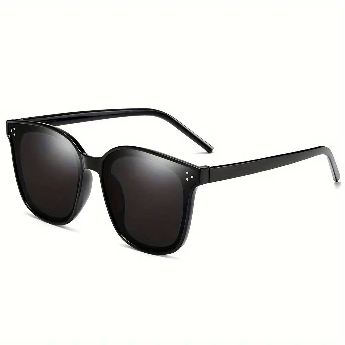Schwarz-goldene Oversized Designer-Sonnenbrille mit goldenen Applikationen