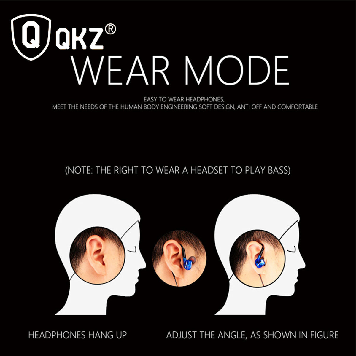 Super Bass High-End In Ear Kopfhörer QKZ W1 Rot Ohrhörer austauschbare Kabel - 3KShop.de