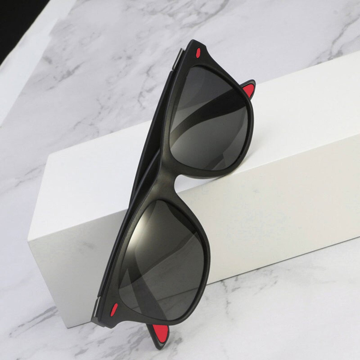 Mattschwarze polarisierte Blues-Brothers-Sonnenbrille