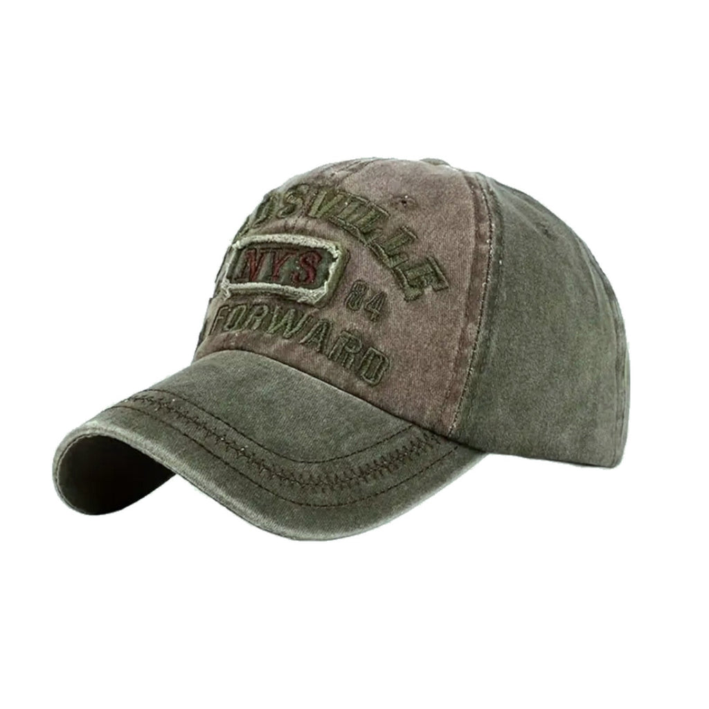 Brosville Vintage-Basecap aus Baumwolle mit Retro-Stickerei