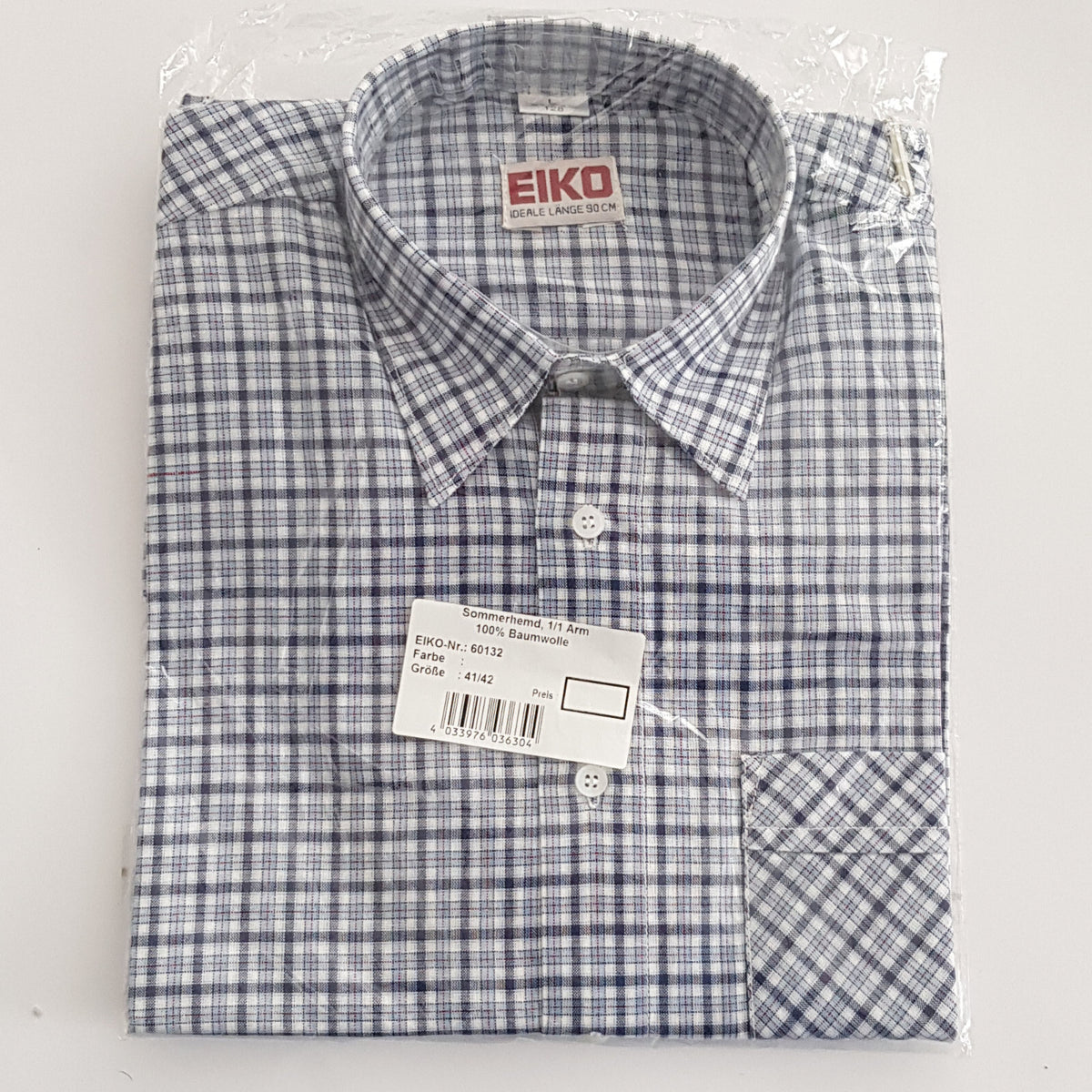 EIKO Herren Hemd Sommerhemd Oberhemd Freizeithemd langarm kariert Gr. 41/42 - 3KShop.de