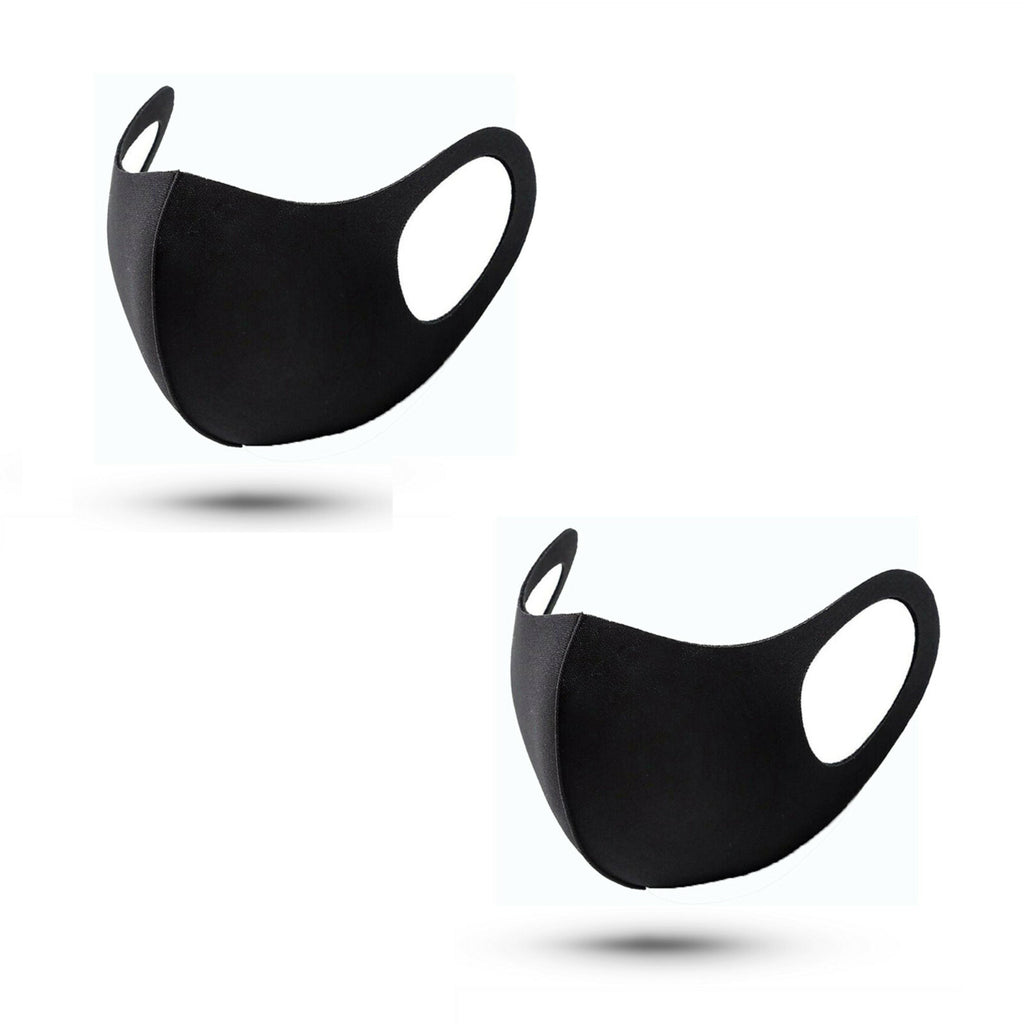 1 - 10 x Mundschutz Behelf Mund Nasen Atem Schutz Maske Waschbar Schwarz - 3KShop.de