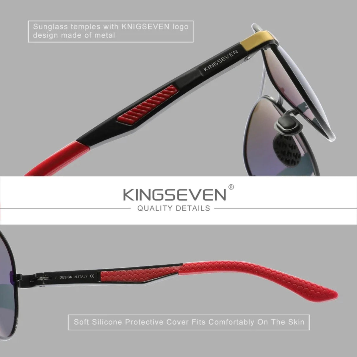 Sonnenbrille Kingseven 7720 GG Premium Pilotenbrille Männer Polarisiert UV400 HD - 3KShop.de