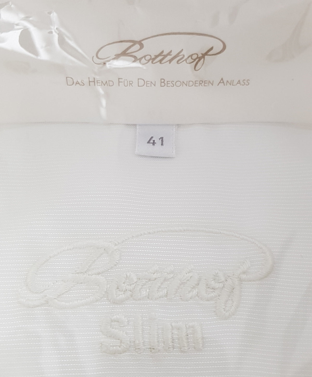 Botthoff Galahemd, Haikragen oder New Kent Kragen in wollweiss Gr. 45 Slim-Fit - 3KShop.de