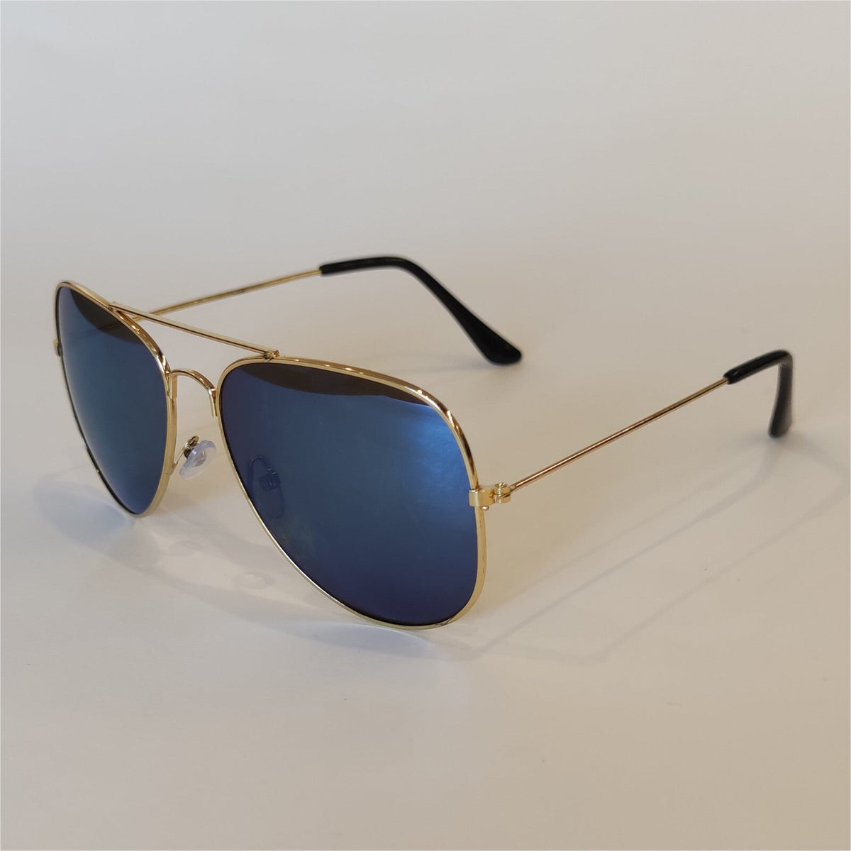 Gold-blaue Piloten-Sonnenbrille