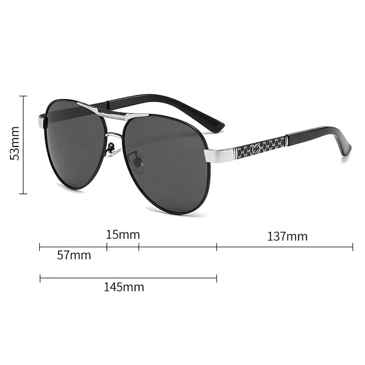 Schwarz-rot-goldene Piloten-Sonnenbrille
