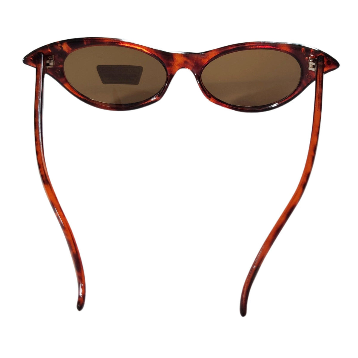 Braun getigerte Cat-Eye-Sonnenbrille mit Strass
