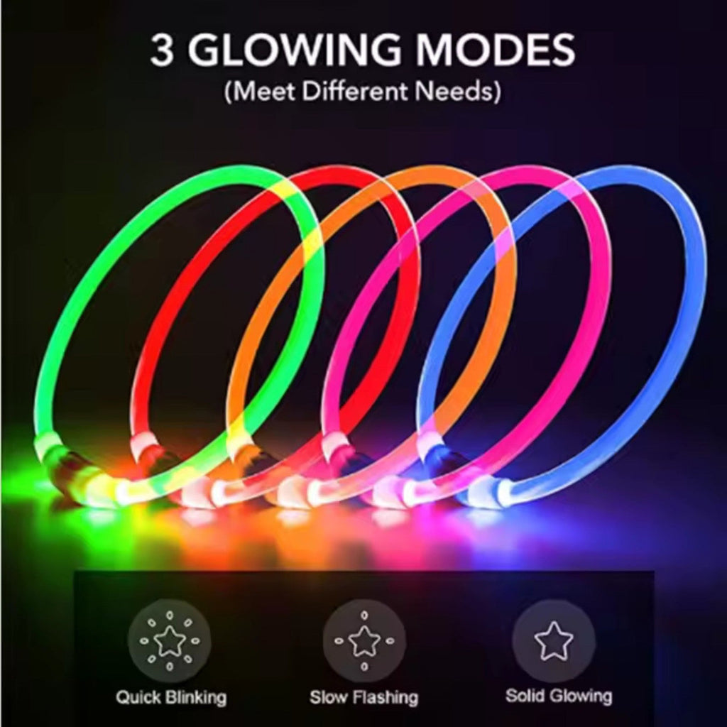 Kürzbares LED-Hundehalsband mit USB-Akku