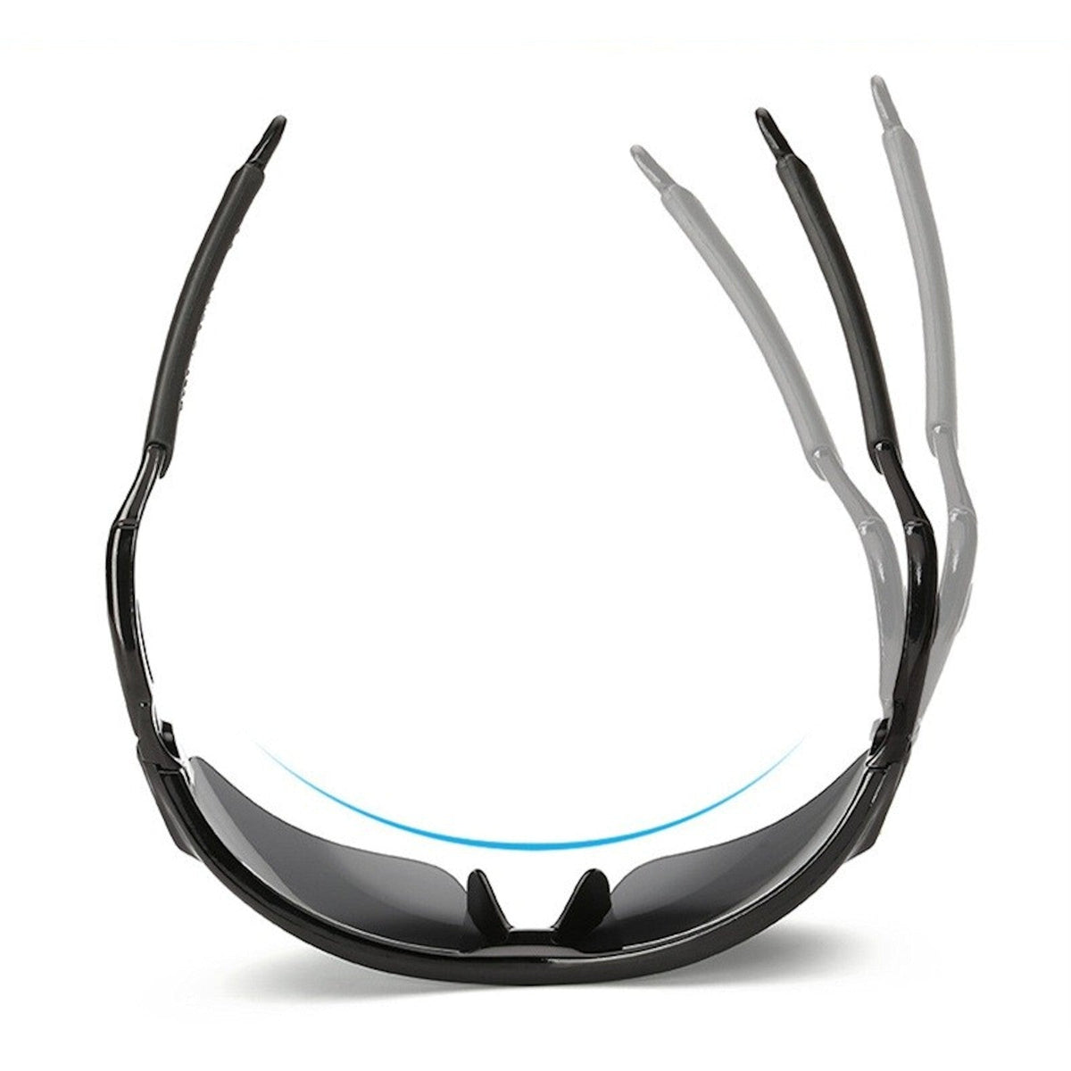 Schwarze polarisierte Sportbrille X1 für Rennrad und Triathlon