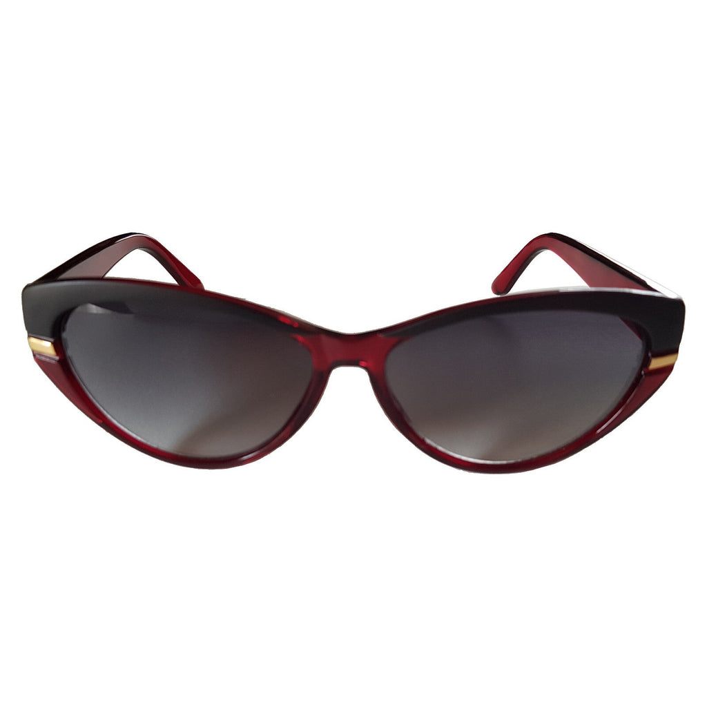Cat-Eye-Sonnenbrille Matt-Schwarz und Braun