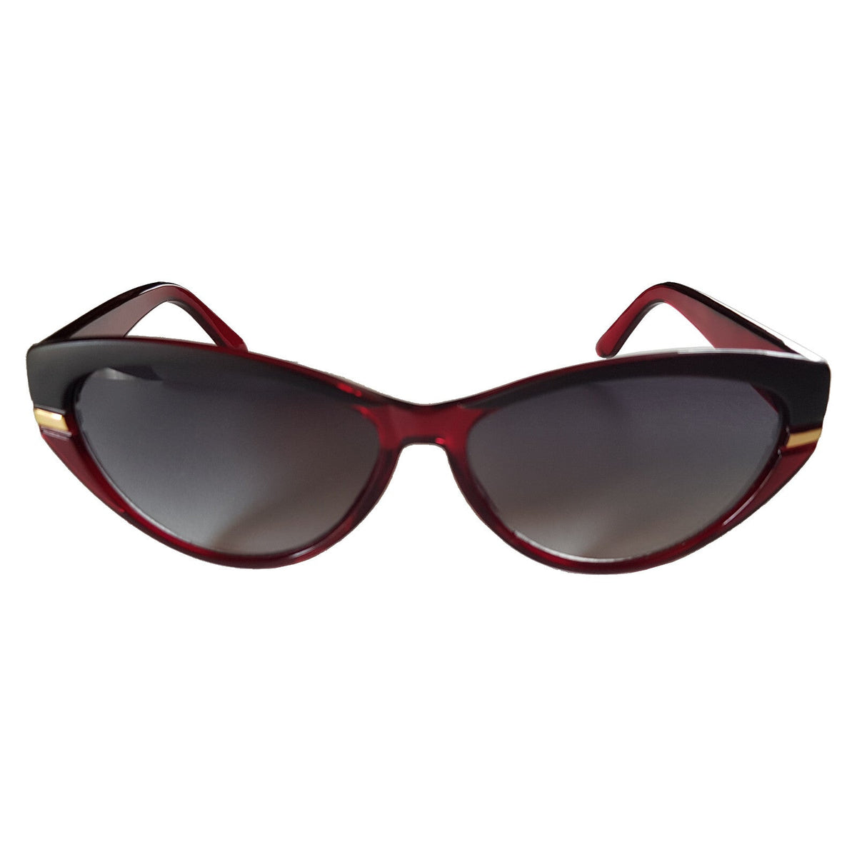 Cat-Eye-Sonnenbrille Matt-Schwarz und Braun