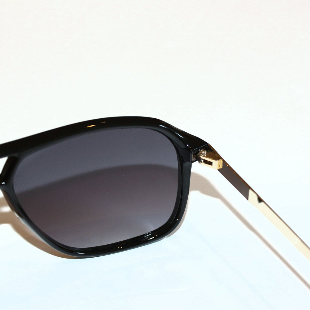 Schwarze Designer Unisex-Sonnenbrille
