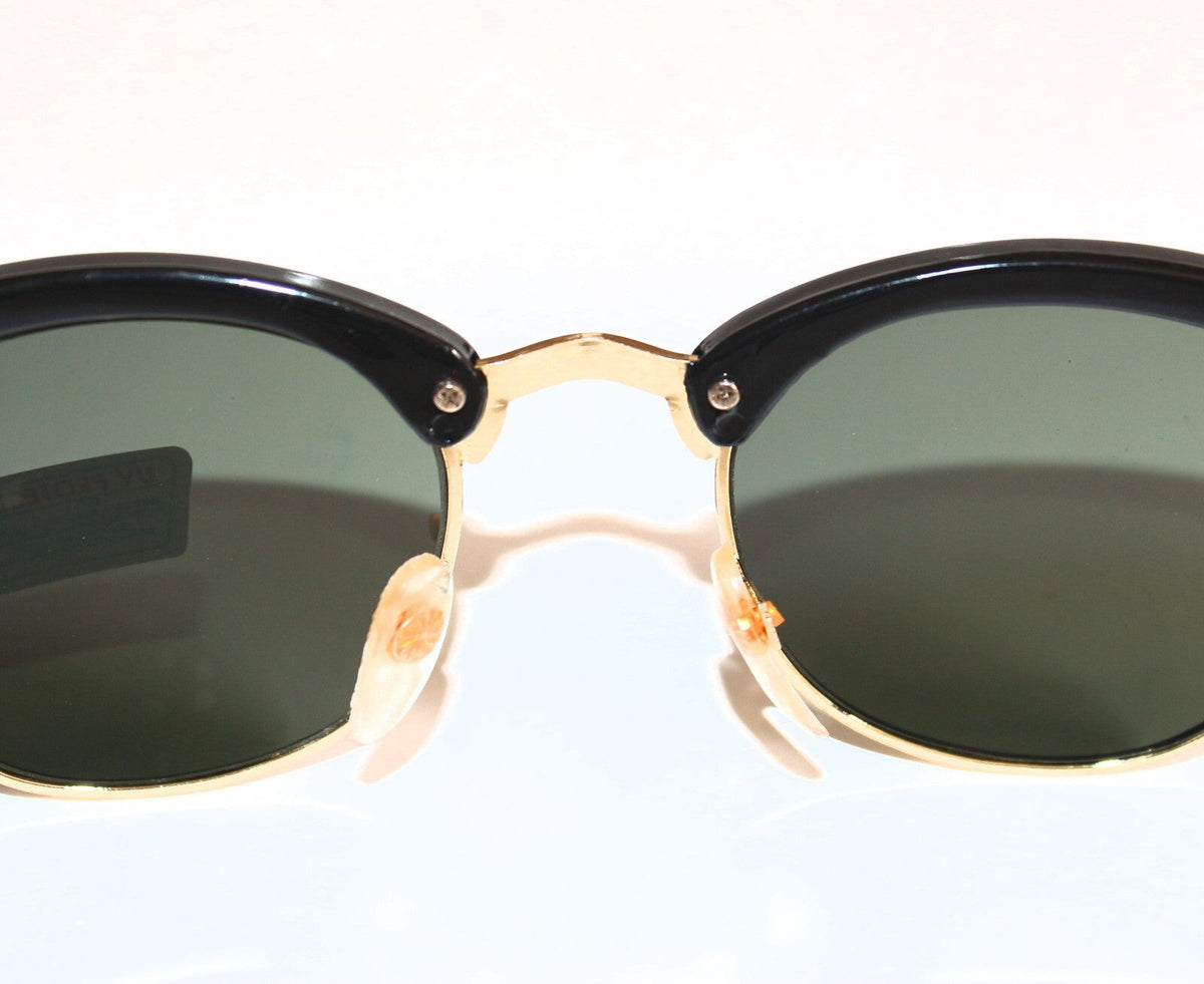 Schwarz-goldene Vintage Sonnenbrille