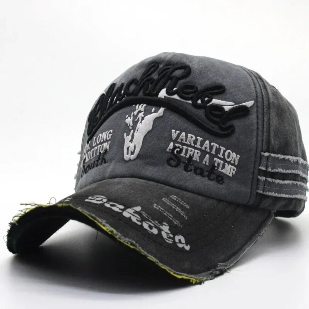 Brosville Vintage-Basecap aus Baumwolle mit Retro-Stickerei