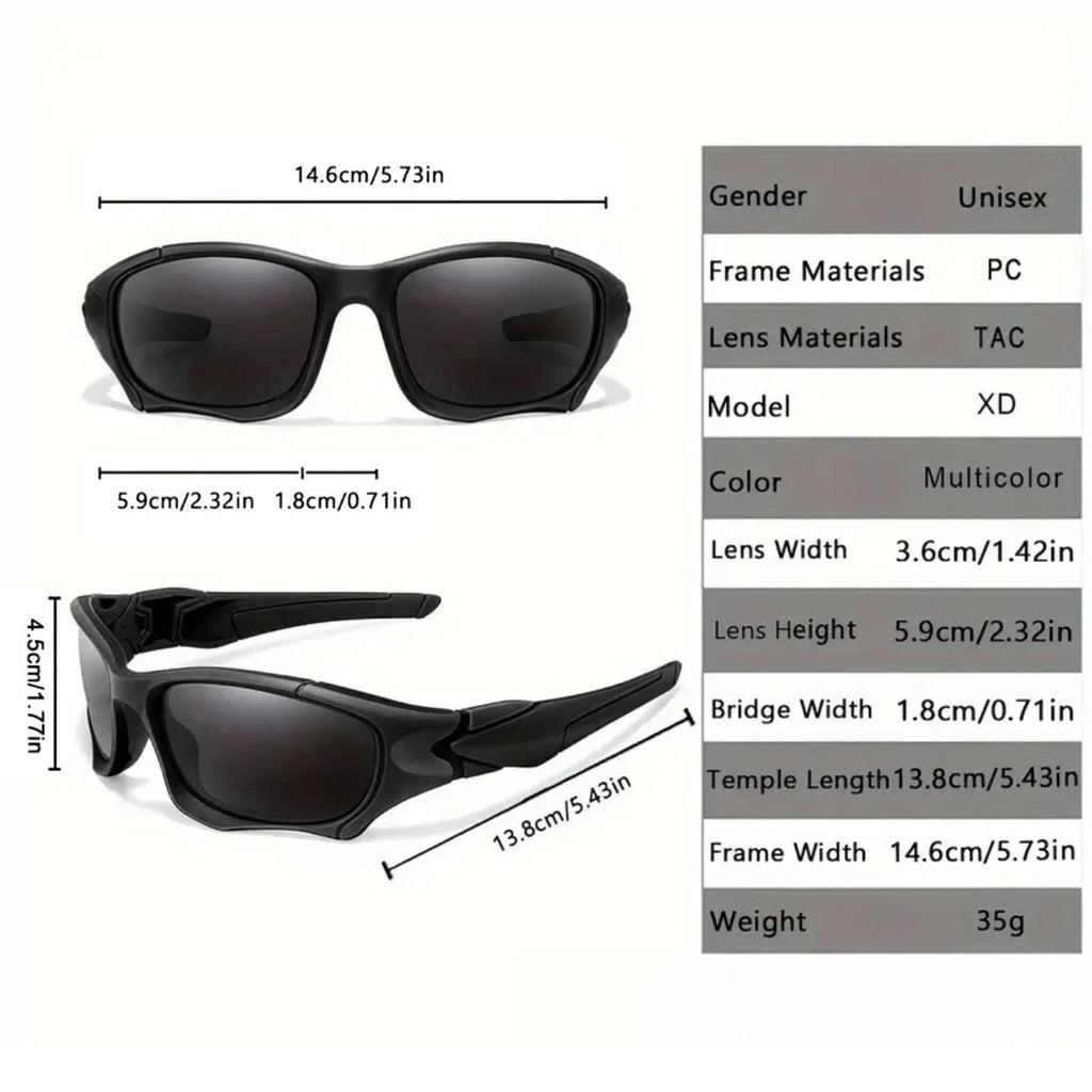 Schwarz-grüne Sport-Sonnenbrille aus Polycarbonat