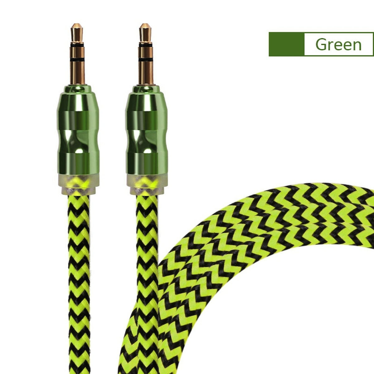 Premium Stereo Kopfhörer Anschlusskabel Nylon 1m 3,5mm Klinke Stecker - 3KShop.de