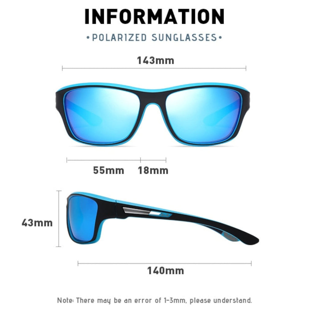 Blaue polarisierte Sport-Sonnenbrille X15