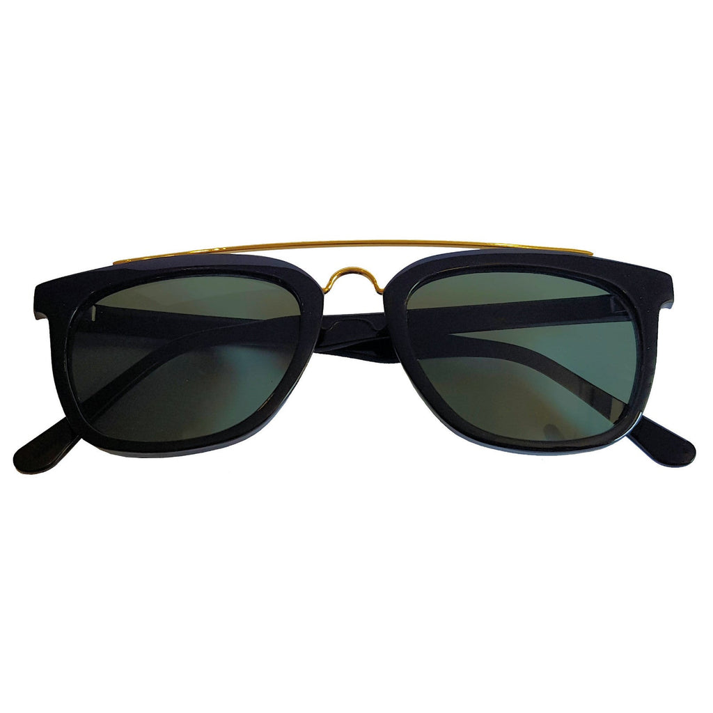 Schwarz-goldene Vintage G-Style Sonnenbrille