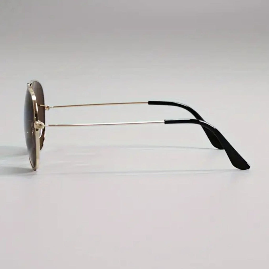 Gold-braune Piloten-Sonnenbrille