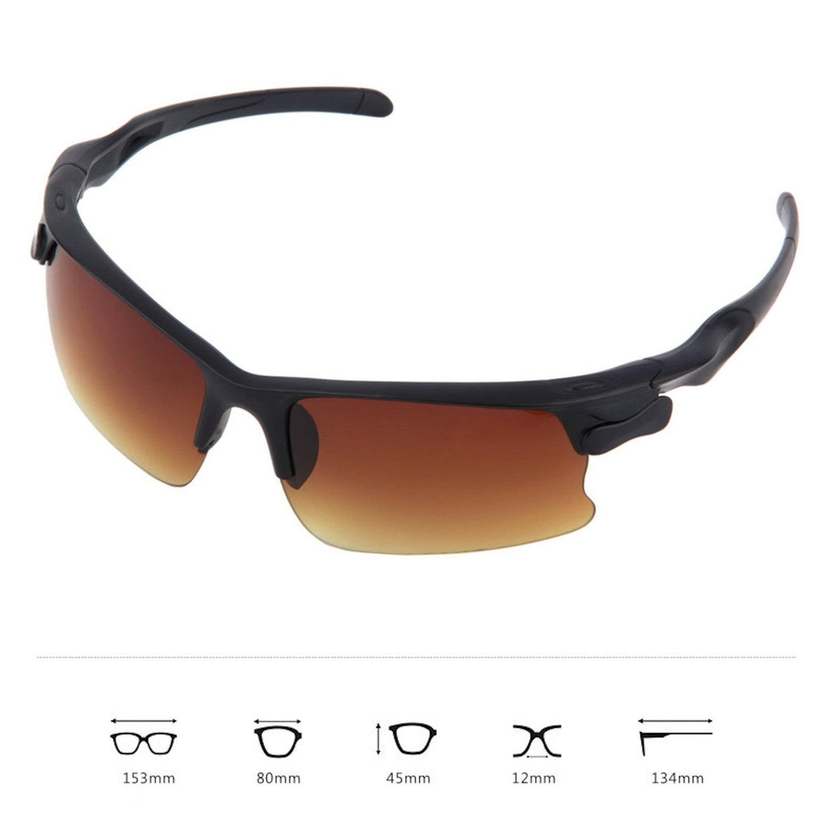 Sport-Sonnenbrille X3 Schwarz-Braun für Rennrad