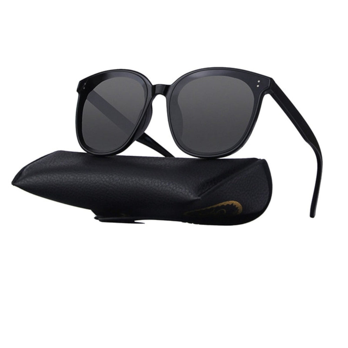 Schwarze Oversized Cat-Eye-Sonnenbrille